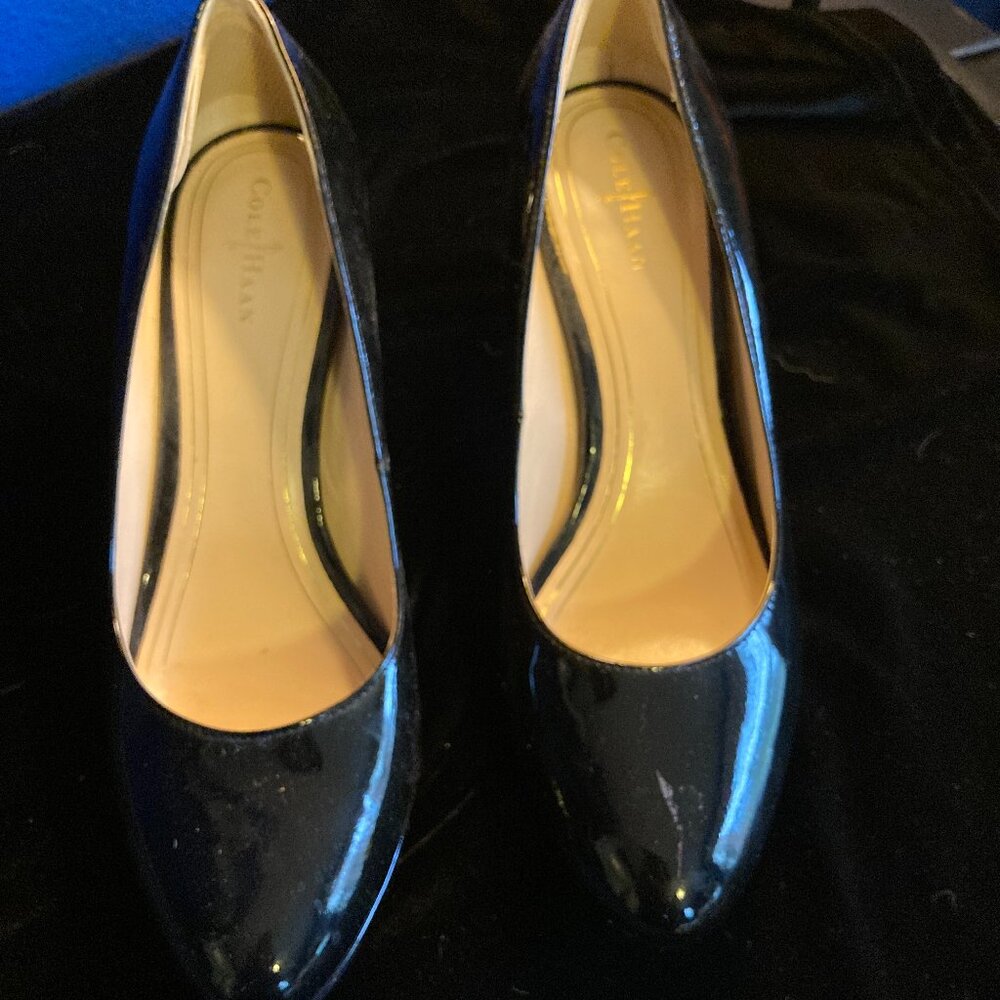 Cole Haan Patent Black Pumps Heels